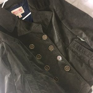 Army green pea coat